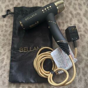 BELLAMI Black and Gold Hair Dryer Set